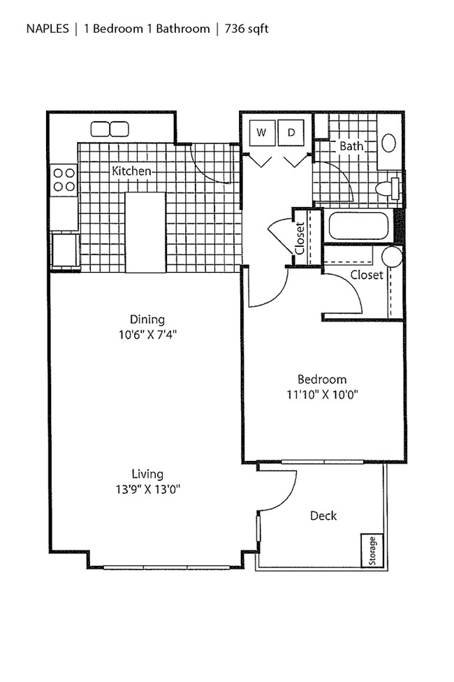 1 Bedroom A2 Renovated 01-102 floor plan